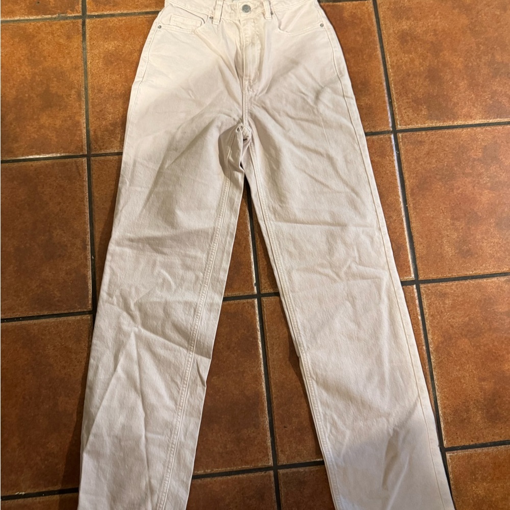 PacSun Light Cream Boyfriend Jeans